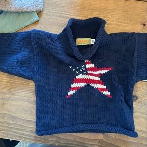 Claver Amerian Flag Sweater - 18 mo.